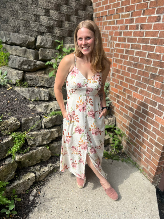Button down Sweetheart Cami Maxi Dress