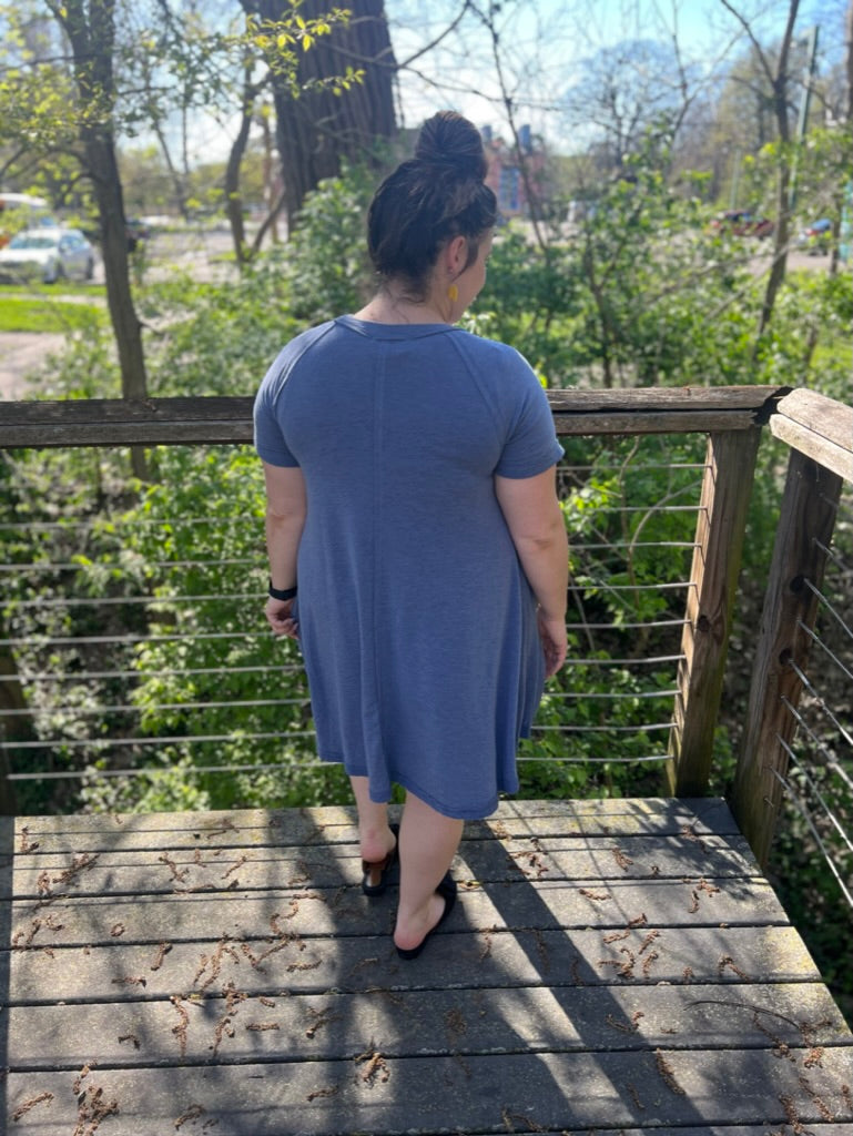 Detailed Denim tshirt dress with pockets