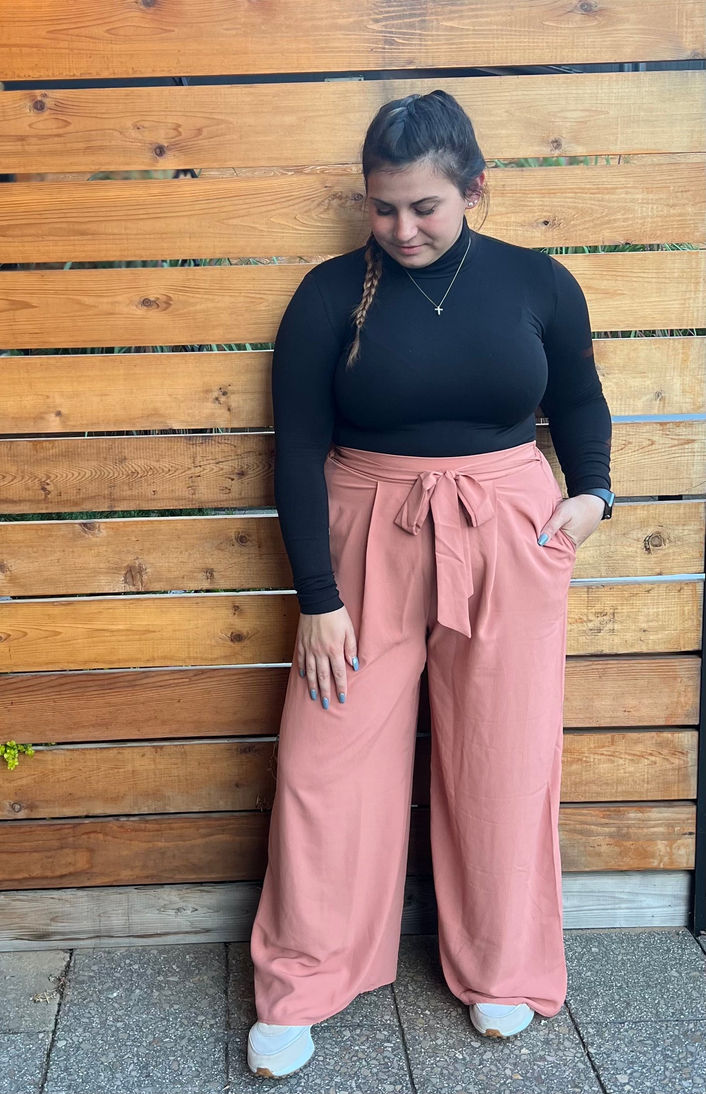 Bow Tie Pants Mauve