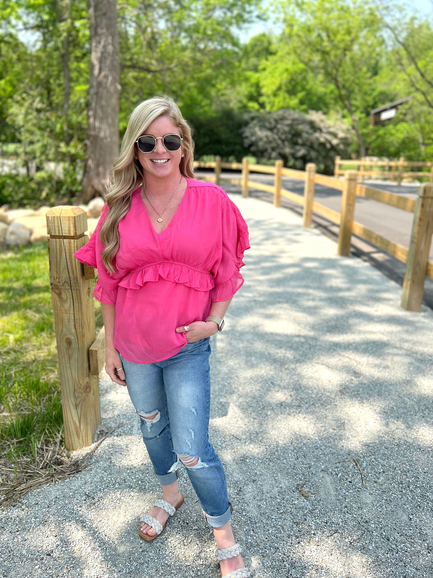 Heat Waves Hot Pink Top