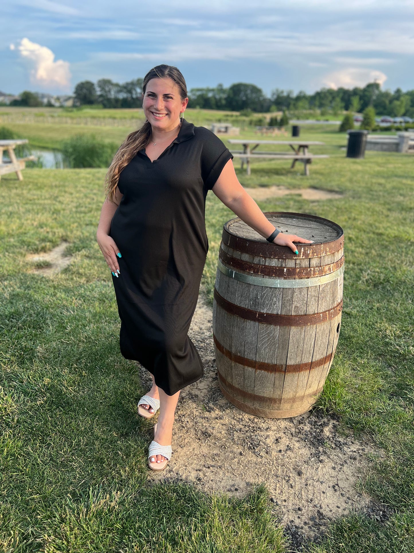 Perfectly Paired Black Lounge Maxi Dress